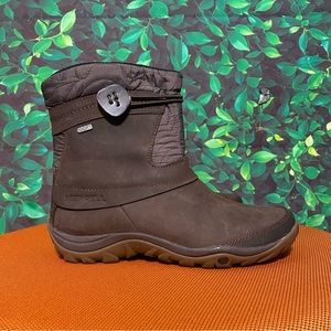 Merrell drewbook zip brown waterproof winter boots